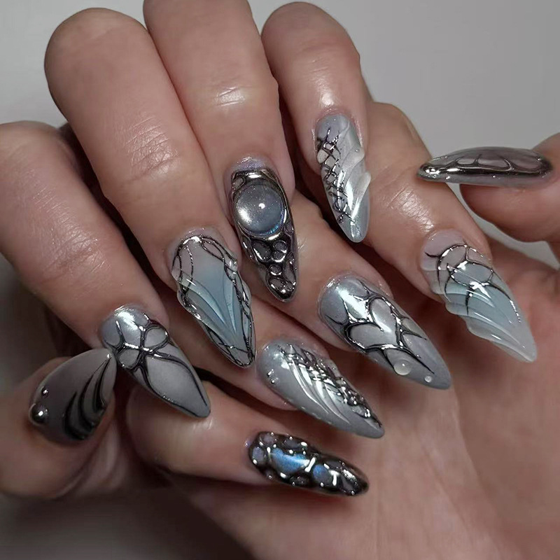 Nail Art Press On - 24 stuks draagbare pers op nagels