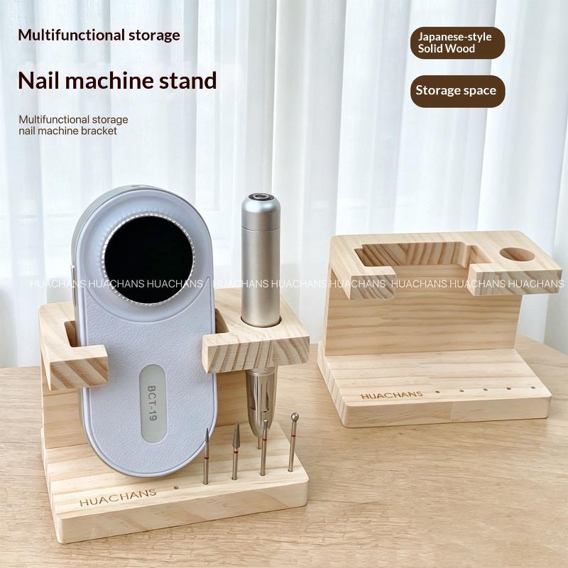 Nail Drill Machine - Draagbare houten houder voor nagelboorbits, 1