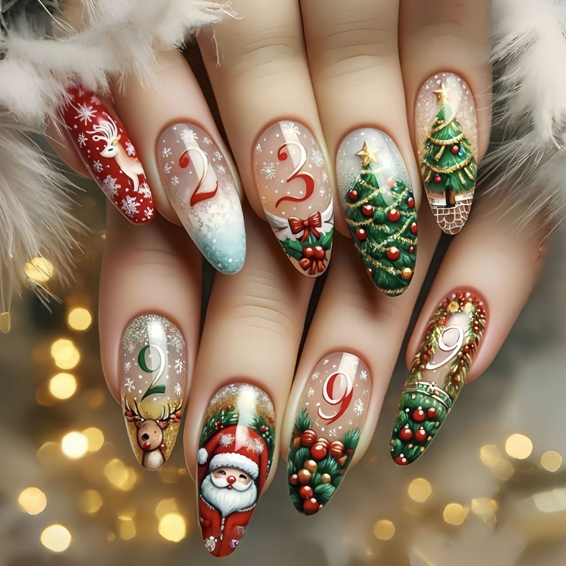 Medium nepnagels voor kerstfee - Nail Art Press On recensie en prijs