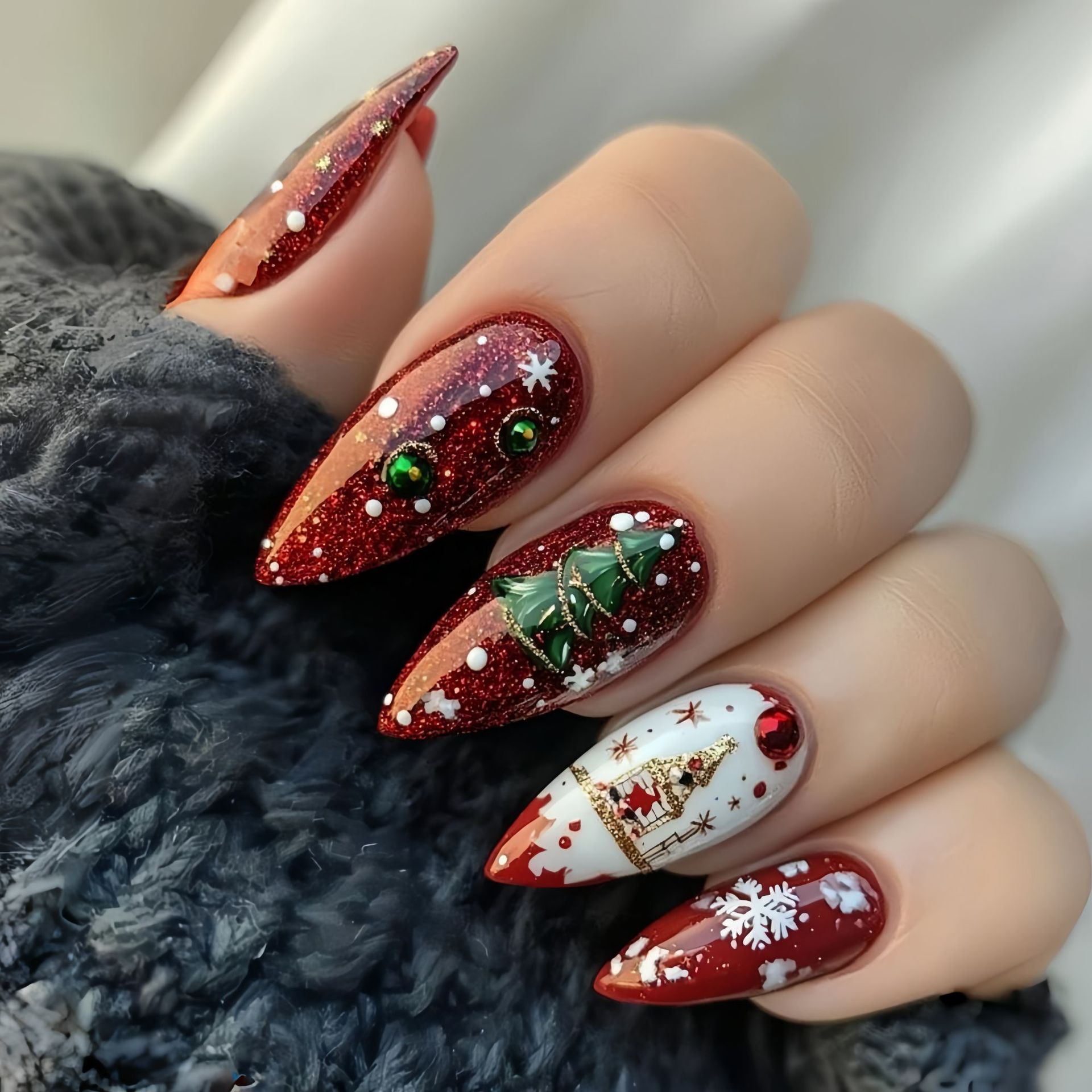 Medium nepnagels voor kerstfee - Nail Art Press On recensie en prijs
