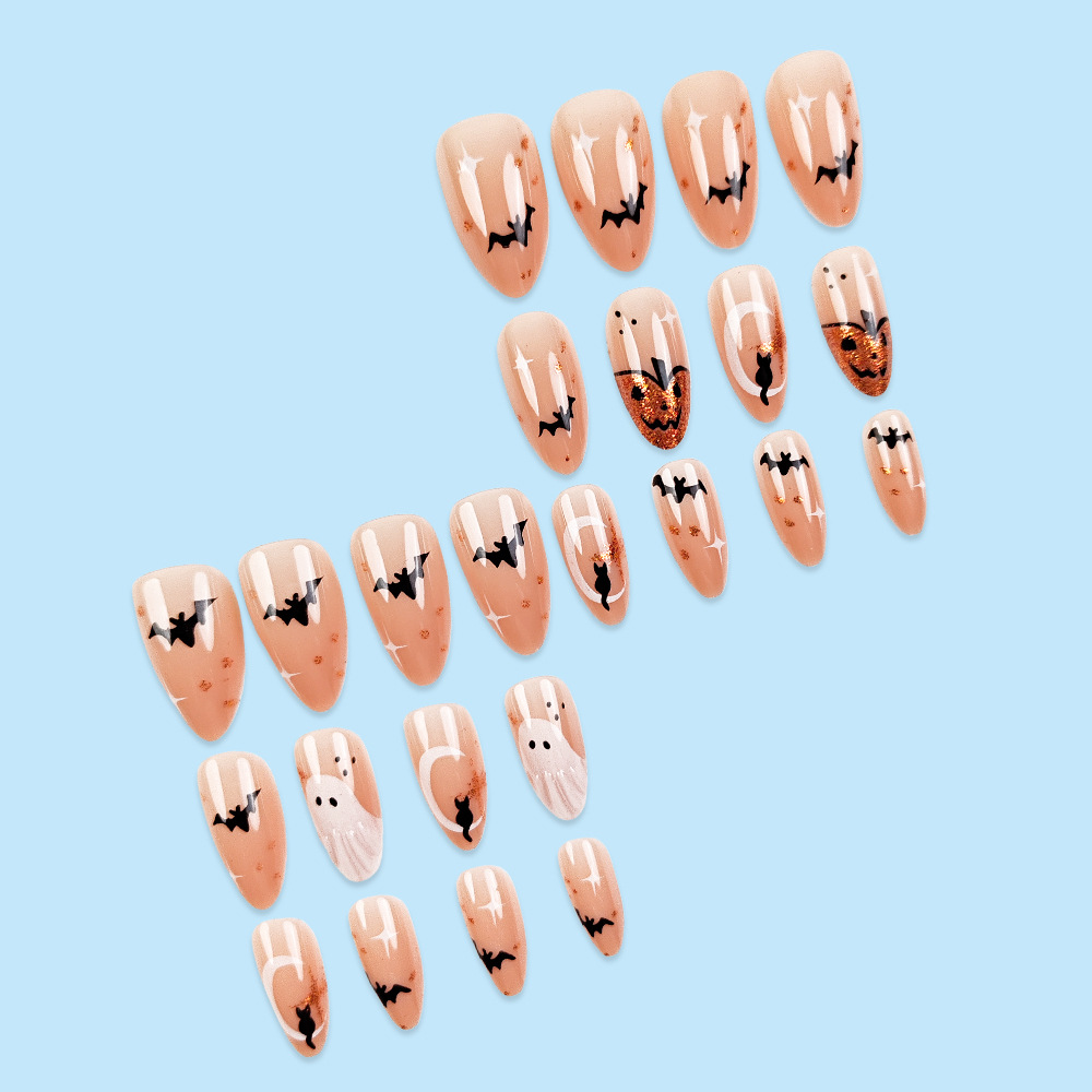 24 stuks eenvoudige amandelper - Nail Art Press On recensie en prijs