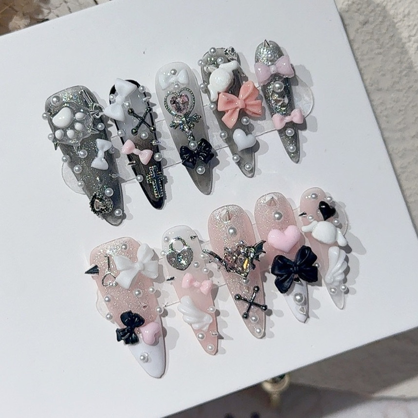 Jirai Y2K Spice Girl Black Pin - Nail Art Pink recensie en prijs