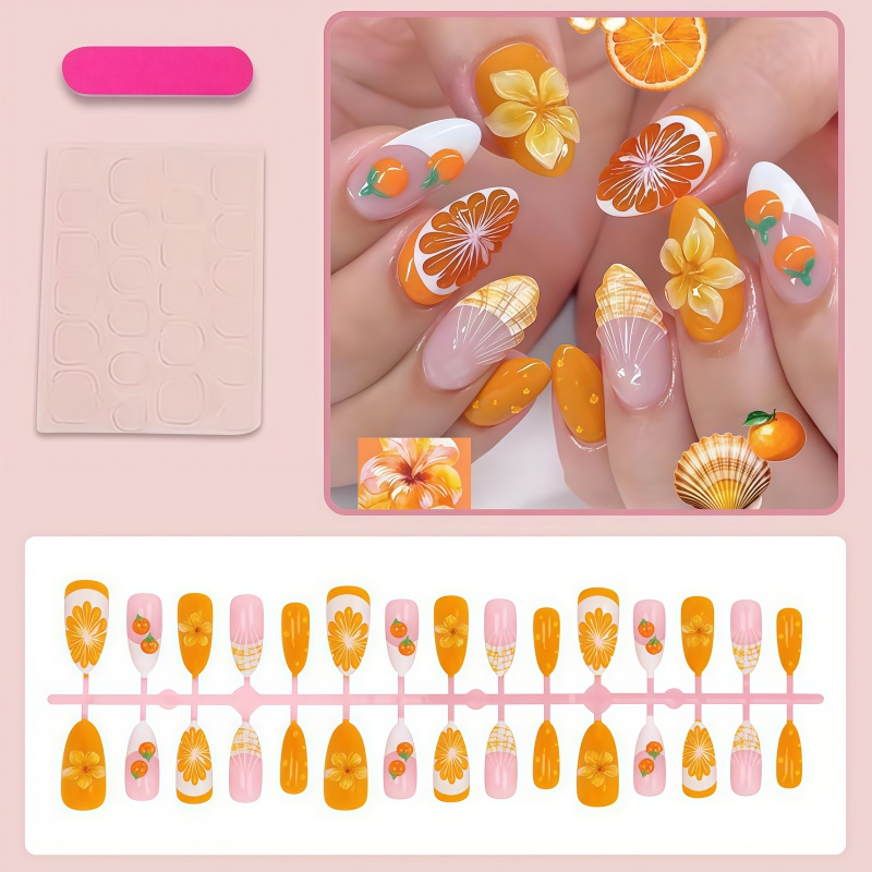 2026Nieuw 30 stuks 3D Fruit Or - Nail Art Orange recensie en prijs