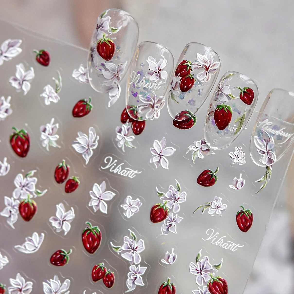 Aardbeientoast strik madeliefj - Nail Art Orange recensie en prijs