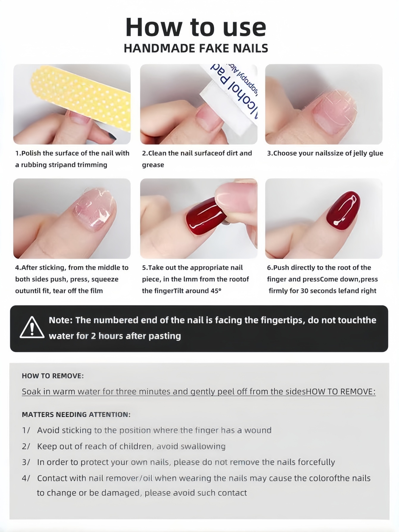 Set van 10 herbruikbare, op te - Nail Art Press On recensie en prijs