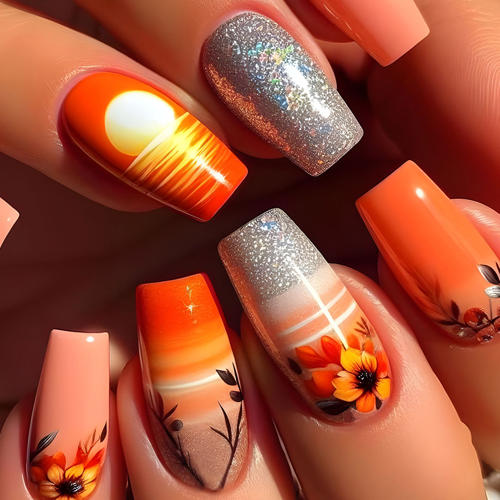 24 stuks blauwe pers op nagels - Nail Art Press On recensie en prijs